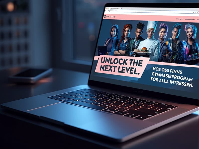 Banner webbdesign - AI koncept av Brainforest får elever att välja rätt