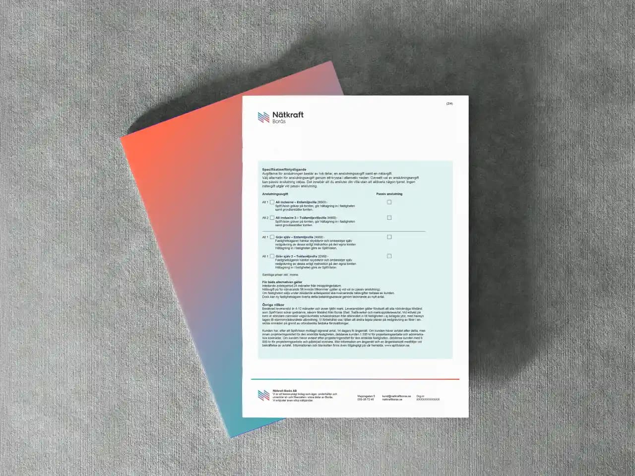 Grafisk design Nätkraft Borås av Brainforest