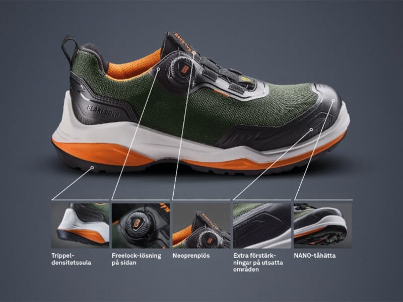 Grafisk design produktvy- Striker Blåkläder